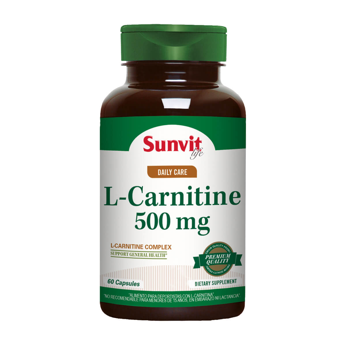 L-CARNITINA 500 MG. 60 CAP. - Sunvit life