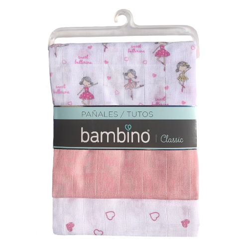 Product image of BAMBINO PAÑALES CLASSIC MORADO/ROSADO 3 UN. NIÑA - Hofmann