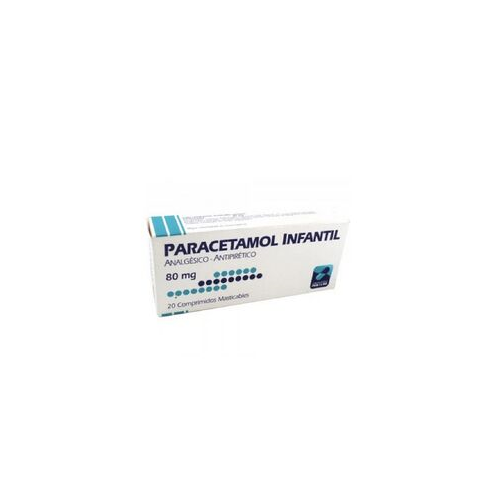 PARACETAMOL x20 COMPRIMIDOS DE 80 MG - Mintlab