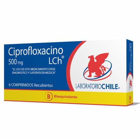 CIPROFLOXACINO 500 MG. 6 COMP (LCH) - Lab. chile