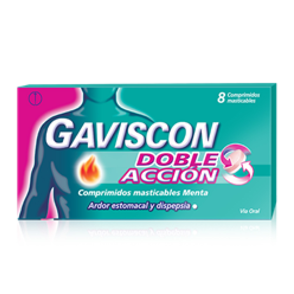 Product image of GAVISCON DOBLE ACCION COMPRIMIDOS MASTICABLES MENTA . 8 - Reckitt benckiser