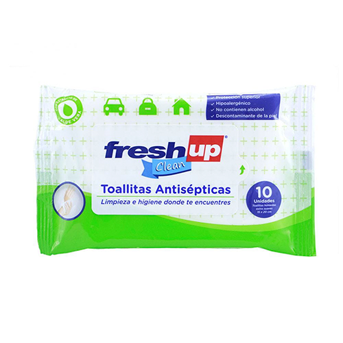 FRESH UP TOALLITAS ANTISEPTICAS 10 UN.