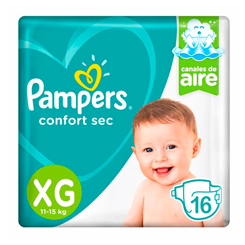 Product image of PAMPERS CONFORT SEC XG 16 - P&g consumo