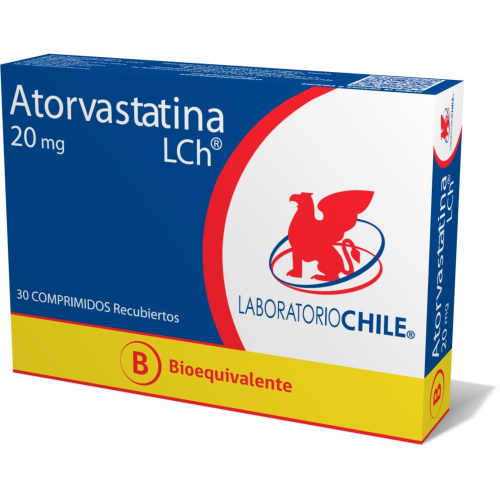 ATORVASTATINA x30 COMPRIMIDOS RECUBIERTOS DE 20 MG - Lab. chile