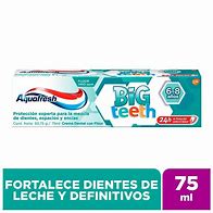 AQUAFRESH PASTA BIG TEETH 6-8 AÑOS 75 ML. CON FLUOR - Gsk consumer