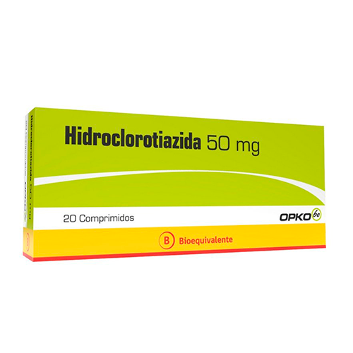 HIDROCLOROTIAZIDA x20 COMPRIMIDOS DE 50 MG - Opko chile sa