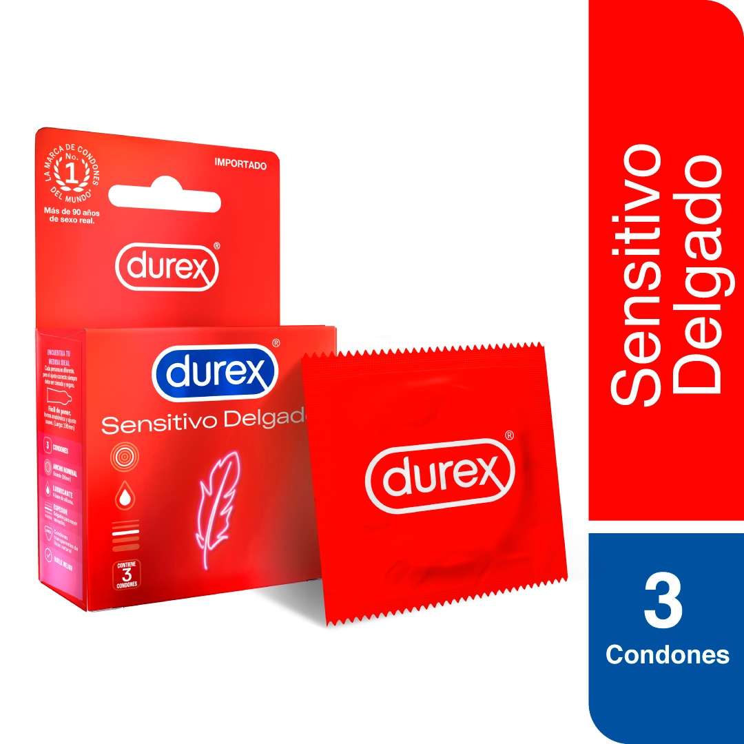 PRESERV. DUREX 3 UN. SENSITIVO DELG. - Accesorios medicos