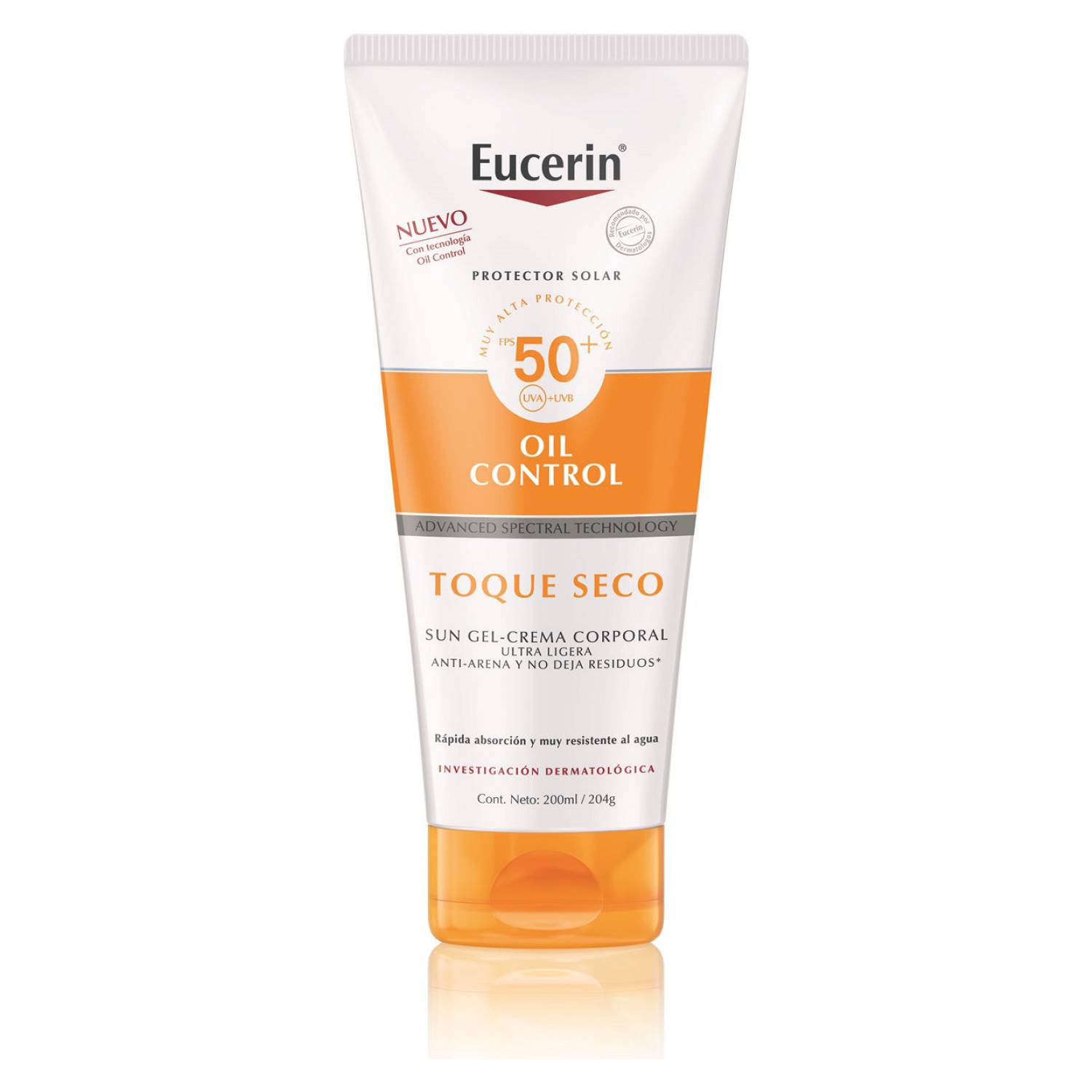 EUCERIN OIL CONTROL TOQUE SECO GEL-CR. CORP. SPF50 200 ML. - Beiersdorf