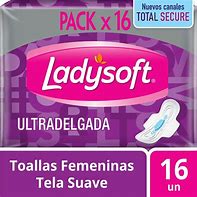 Product image of LADYSOFT  U/DELG. T/SUAVE C/ALAS 16 UN. - Cmpc