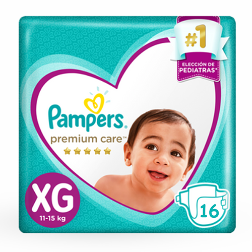 Product image of PAMPERS PREMIUM CARE XG 16 - P&g consumo