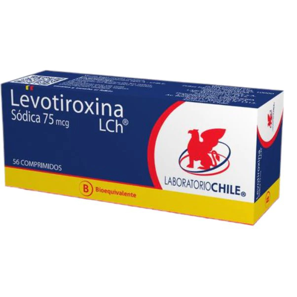 Product image of LEVOTIROXINA x56 COMPRIMIDOS DE 75 MCG - Lab. chile