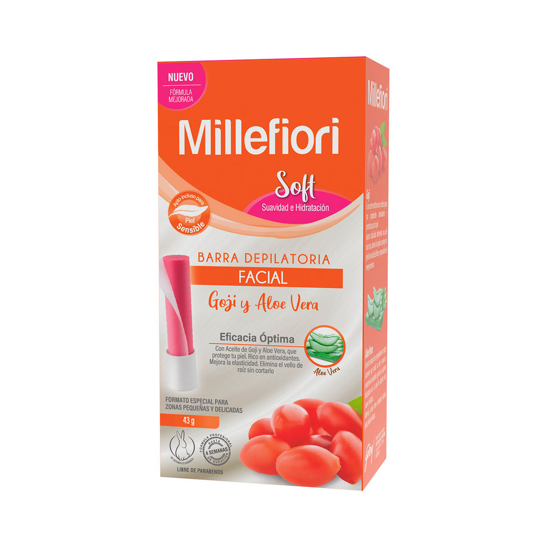 MILLEFIORI BARRA DEP. FACIAL 43 GRS. SOFT - Cosmetica nacional