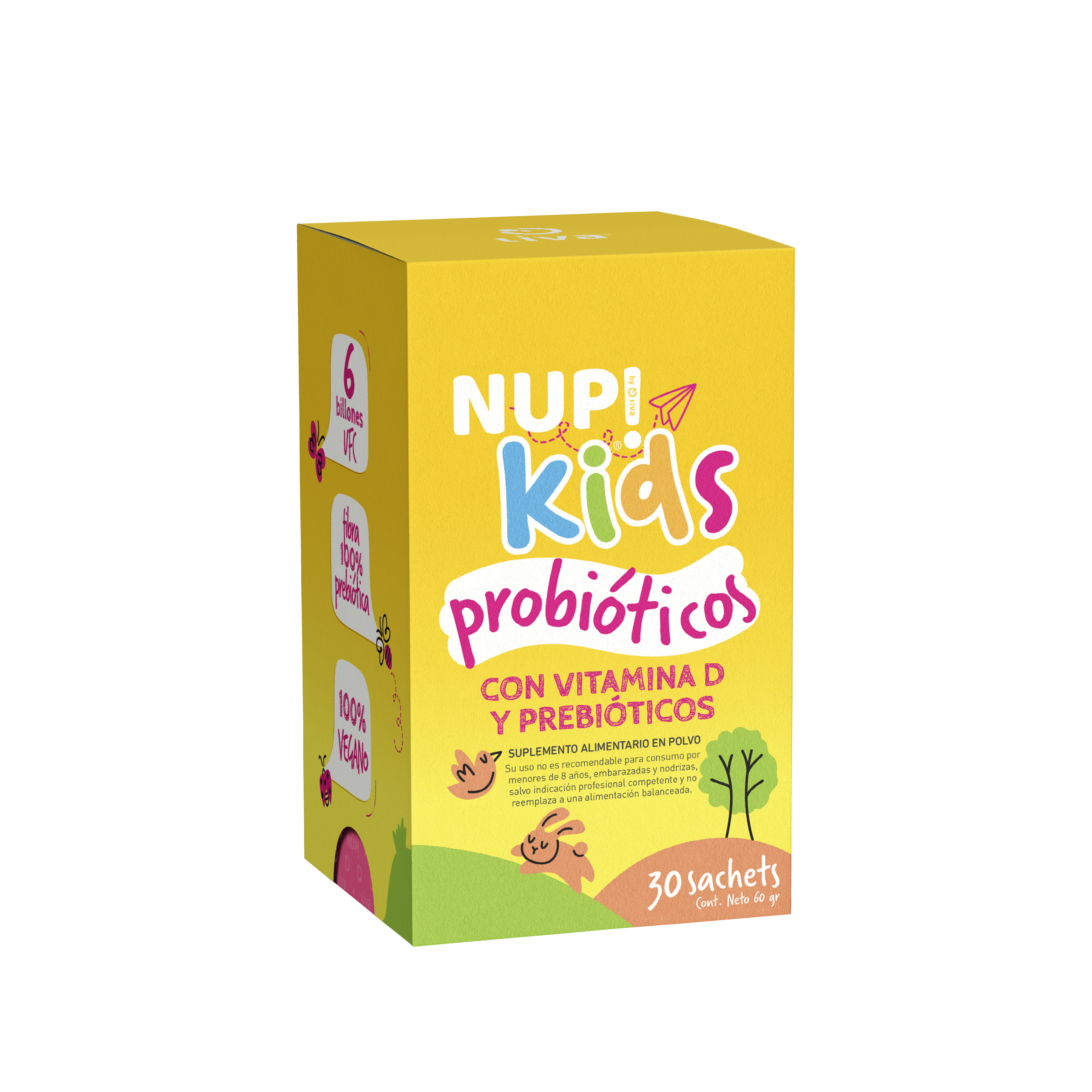 NUP PROBIÓTICOS KIDS 30 SACHETS. 6 BILLONES - Liva company