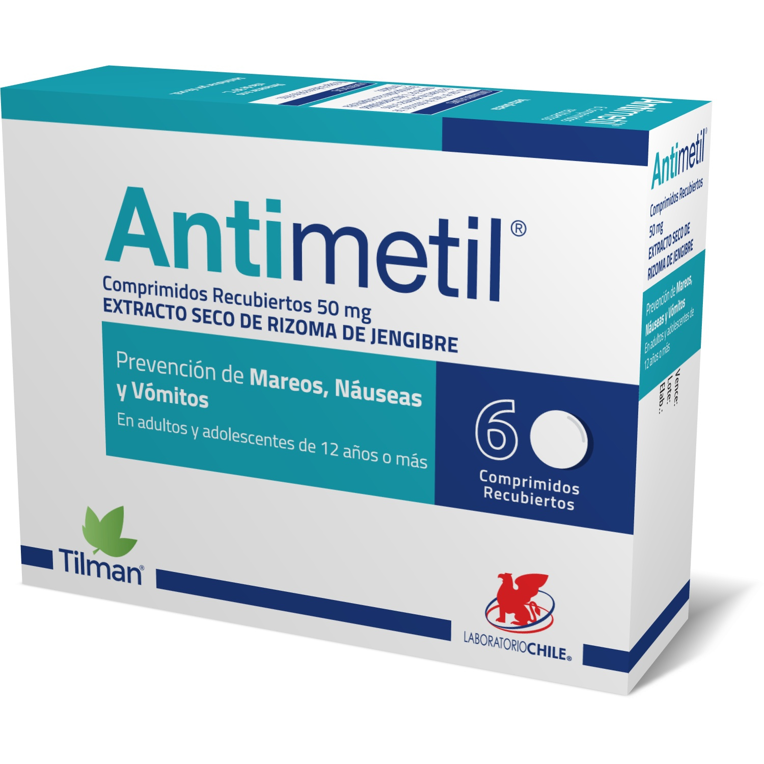 ANTIMETIL 50 MG. 6 COMP. REC. - Lab. chile