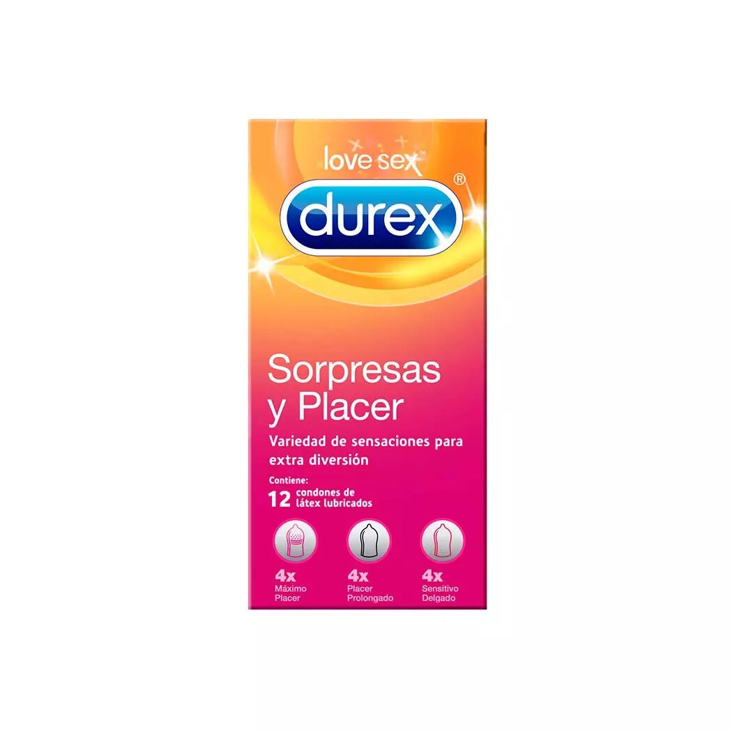 PRESERV. DUREX 12 UN. SORPRESAS - Accesorios medicos