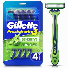 Máquina de Afeitar Gillette Prestobarba3 Sensitive 4 Unidades