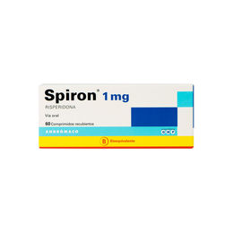 Spiron (B) Risperidona 1mg 30 Comprimidos Recubiertos