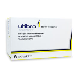 Ultibro Breezhaler Glicopirronio / Indacaterol Inhalación 30 Cápsulas