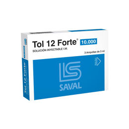 Tol 12 Forte 10000 Vitaminas B1 / B6 / B12 Inyectable 3 Ampollas