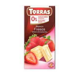 White & Strawberries Sin Azúcar 75g - Torras