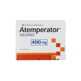 Atemperator Ácido Valproico 400mg 20 Comprimidos Recubiertos