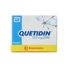 Quetidin (B) Quetiapina 300mg 30 Comprimidos Recubiertos