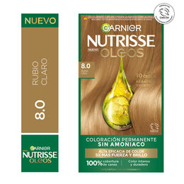 Tintura Nutrisse Oleos 8.0 Rubio Claro - Garnier