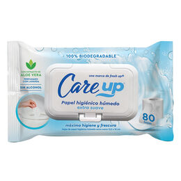 Product image of Care Up Papel Higiénico Húmedo 80 Unidades