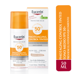 Product image of Eucerin Protector Solar facial Fhotoaging Control Tinted Tono Medio FPS50+ 50ml