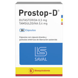 Prostop-D (B) Dutasterida / Tamsulosina 0.5/0.4 30 Cápsulas