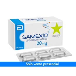 Samexid Lisdexanfetamina 20mg 30 Cápsulas