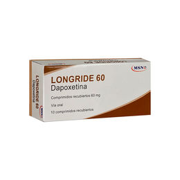 Longride Dapoxetina 60mg 10 Comprimidos Recubiertos