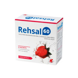 Rehsal 60 Sales Hidratantes 8 Sobres Frutilla