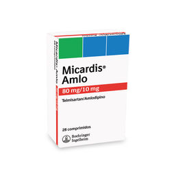 Product image of Micardis Amlo 80/10 Telmisartan / Amlodipino 28 Comprimidos