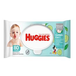 Toallas Húmedas Huggies Cuidado 4 en 1 para Bebés 80 Unidades