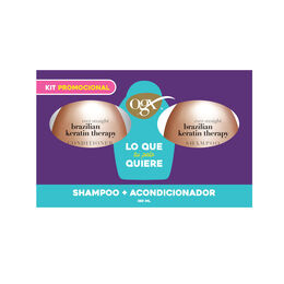 Product image of Ogx Pack Sh + Aco Brazilian Keratin 385ml