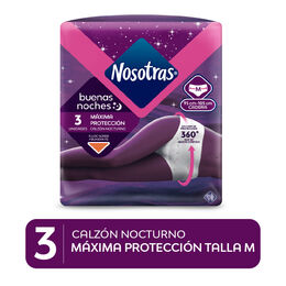 Calzón Nocturno 12 X 3 - Talla  M - Nosotras