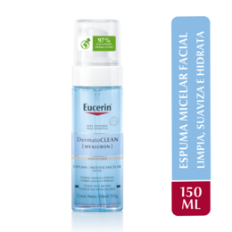 Eucerin Dermatoclean Hyaluron Espuma Micelar Facial 3 En 1 Día y Noche 150ml