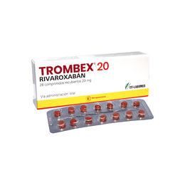 Trombex (B) Rivaroxabán 20mg 28 Comprimidos Recubiertos