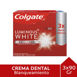 Pasta Dental Luminous White 90g 3 Unidades - Colgate