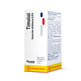 Timolol (B) 0.5% Solución Oftálmica x 10ml