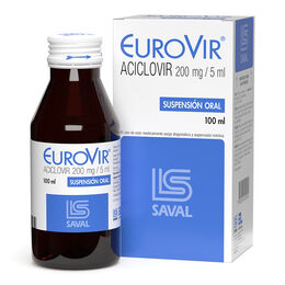 Product image of EuroVir Aciclovir 200mg/5ml Jarabe 100ml