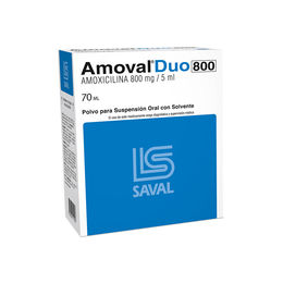 Product image of Amoval Duo Amoxicilina 800mg/5ml Suspensión Oral 70ml