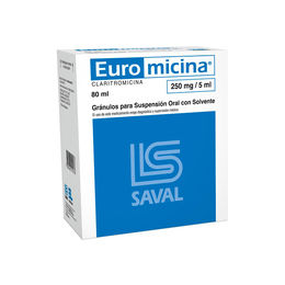 Euromicina Claritromicina 250mg/5ml Suspensión Oral 80ml