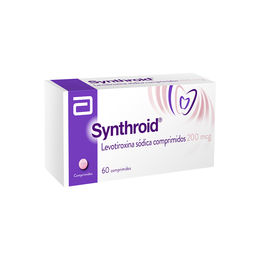 Synthroid (R) Levotiroxina Sódica 200mcg 60 Comprimidos