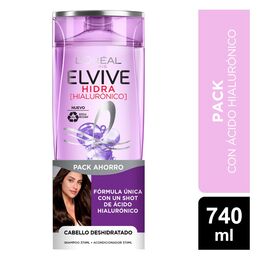 Product image of Pack Elvive Hidra Hialurónico Shampoo 370ml + Acondicionador 370ml