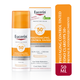 Eucerin Protector Solar Facial Photoaging Control Tinted  Tono Claro FPS50+ 50ml