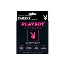 Preservativo Sabor Strawberry 36 Unidades - Playboy