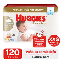 Pañales Huggies Natural Care XXG 120 Unidades