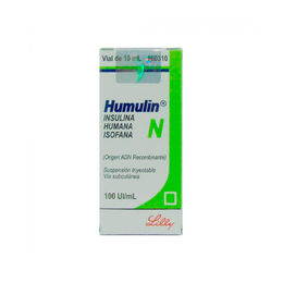 Humulin N Insulina Isofánica 100UI/ml Inyectable 1 Vial 10ml